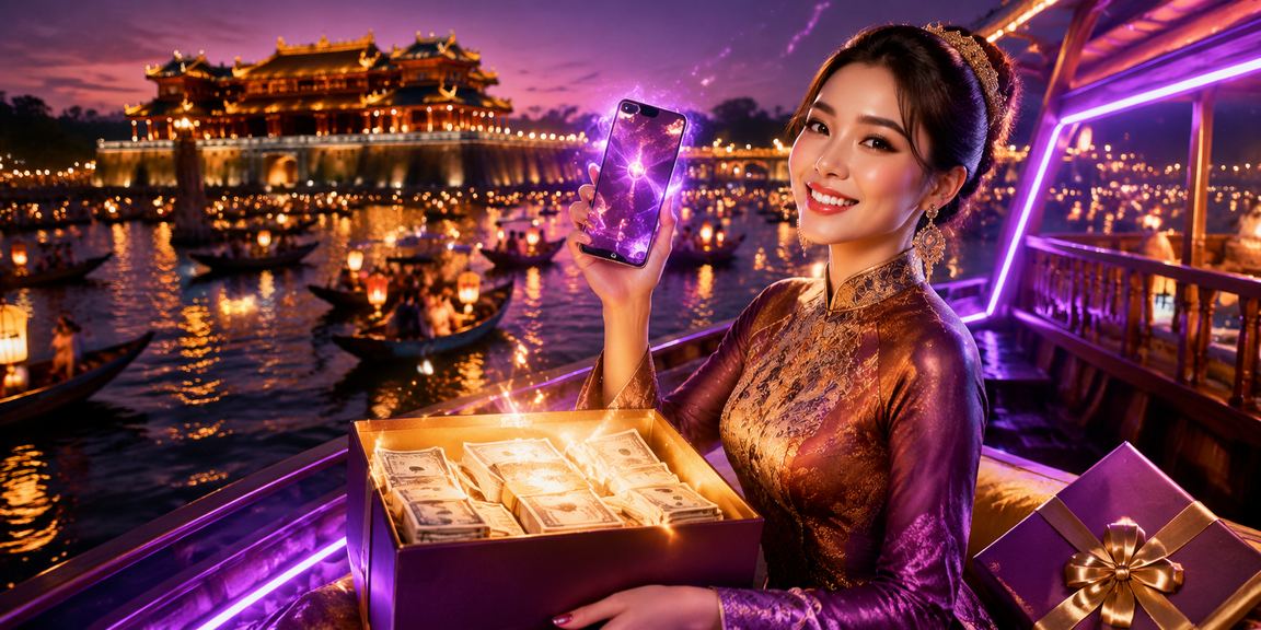 Người chơi tại Huế trải nghiệm casino trực tuyến trên điện thoại với đèn neon